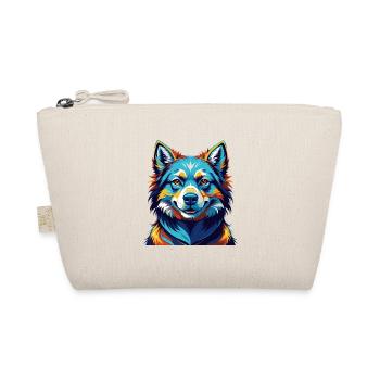 Ainu Dog Breed Colorful Watercolor Cartoon Kawaii - Organic Pouch - nature - Front