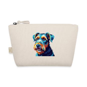 Airedale Terrier Hunderasse Bunte Karikatur Kawaii - Bio-Täschchen - Natur - Vorne