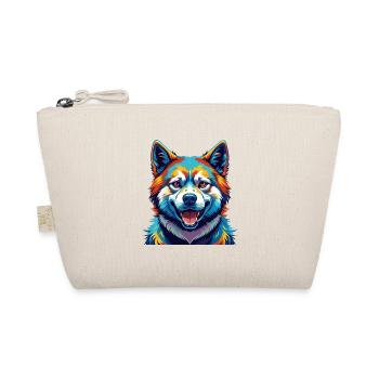 Akita Hunderasse Buntes Aquarell Karikatur Kawaii - Bio-Täschchen - Natur - Vorne