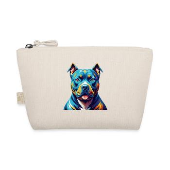 American Pitbull Terrier Dog Breed Cartoon Kawaii - Organic Pouch - nature - Front