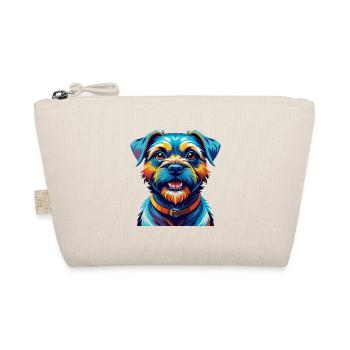 Border Terrier Dog Breed Colorful Cartoon Kawaii - Organic Pouch - nature - Front