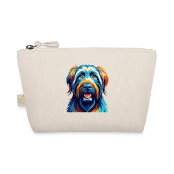 Briard Dog Breed Colorful Cartoon Kawaii - Organic Pouch - nature - Front