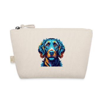 Curly Coated Retriever Hunderasse Karikatur Kawaii - Bio-Täschchen - Natur - Vorne