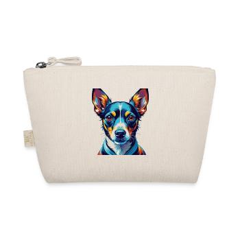 Decker Rat Terrier Dog Breed Cartoon Kawaii - Organic Pouch - nature - Front