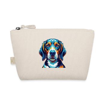 Finnish Hound Dog Breed Colorful Cartoon Kawaii - Organic Pouch - nature - Front