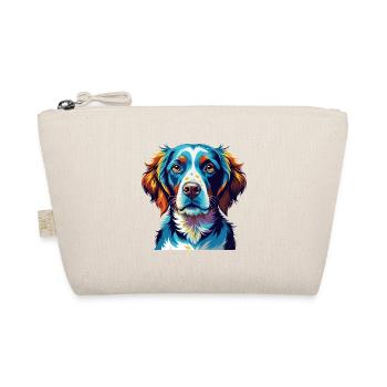 French Brittany Dog Breed Colorful Cartoon Kawaii - Organic Pouch - nature - Front