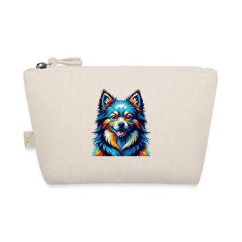 Japanische Spitz Hunderasse Bunte Karikatur Kawaii - Bio-Täschchen - Natur - Vorne