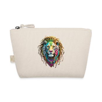 Colorful Afro Lion and Artistic Dreadlocks - Organic Pouch - nature - Front