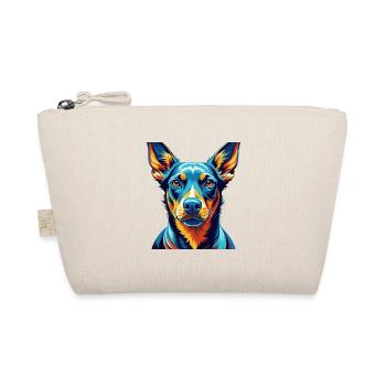 Cretan Hound Dog Breed Colorful Cartoon Kawaii - Organic Pouch - nature - Front