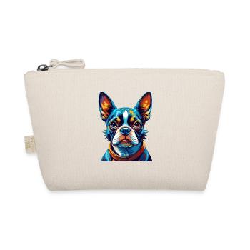 Boston Terrier Hunderasse Bunte Karikatur Kawaii - Bio-Täschchen - Natur - Vorne