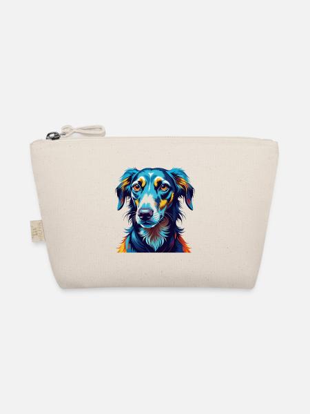 Old Croatian Sighthound Dog Breed Cartoon Kawaii - Organic Pouch - nature - Front