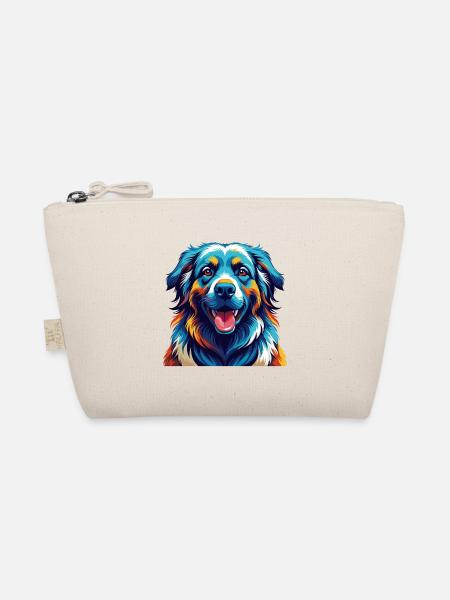 Polish Sheepdog Breed Cartoon Kawaii - Organic Pouch - nature - Front