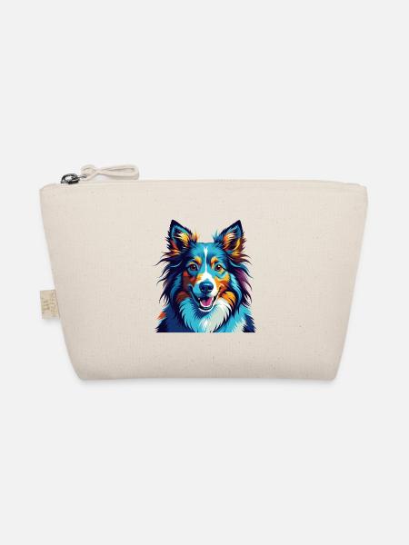 Sheltie Hunderasse Bunte Karikatur Kawaii - Bio-Täschchen - Natur