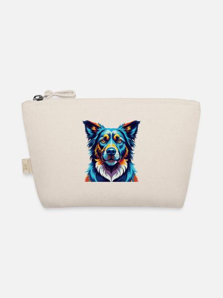 Schäferhund Hunderasse Bunte Karikatur Kawaii - Bio-Täschchen - Natur - Vorne