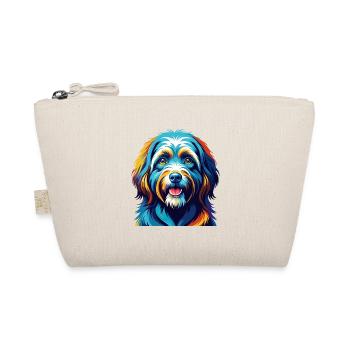 Tibetan Terrier Dog Breed Colorful Cartoon Kawaii - Organic Pouch - nature - Front