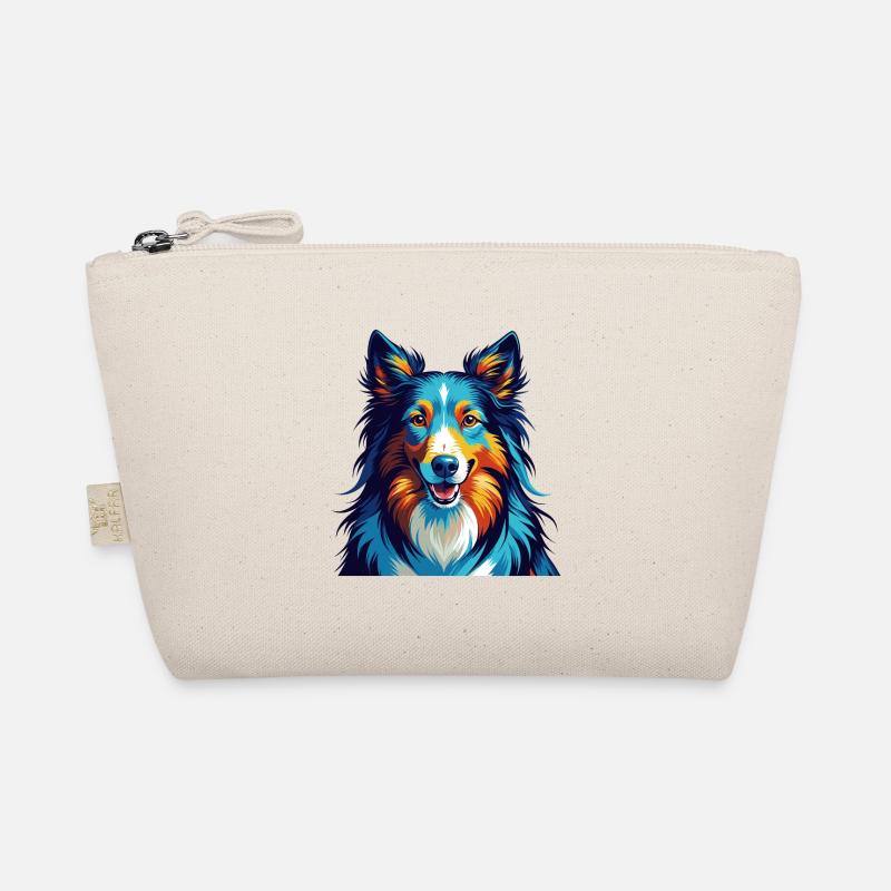 Scotch Collie Hunderasse Bunte Karikatur Kawaii Bio-Täschchen