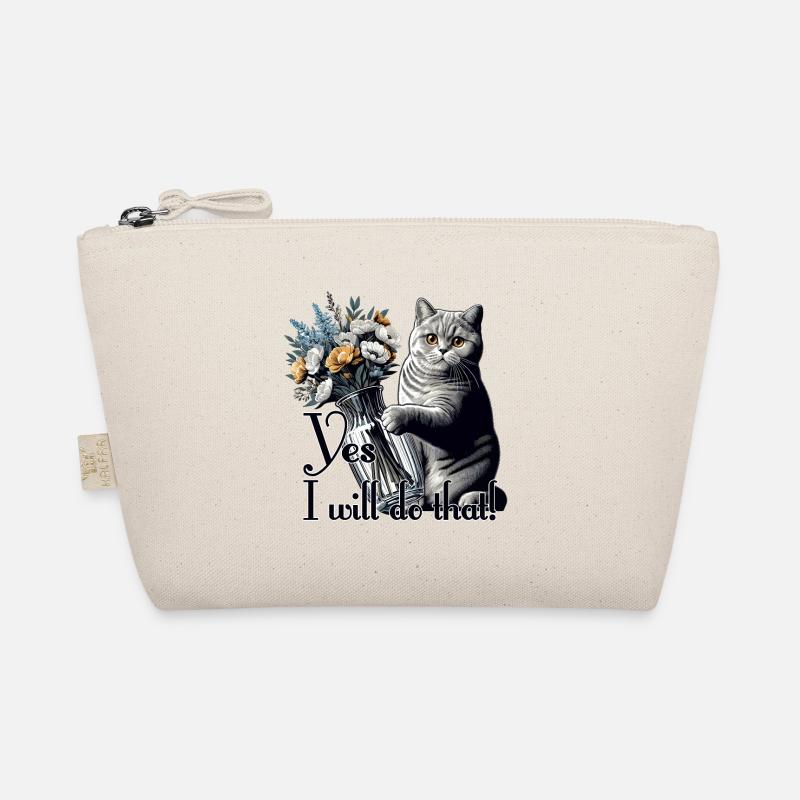 BKH British Shorthair Cat Vase Topple Over Gift Organic Pouch