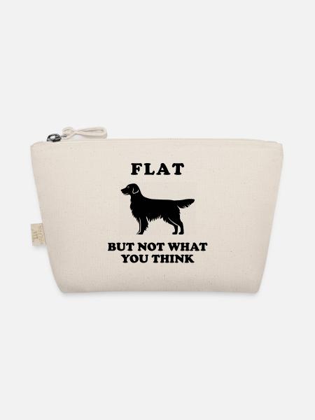 My funny Flat coated Retriever - Bio-Täschchen - Natur