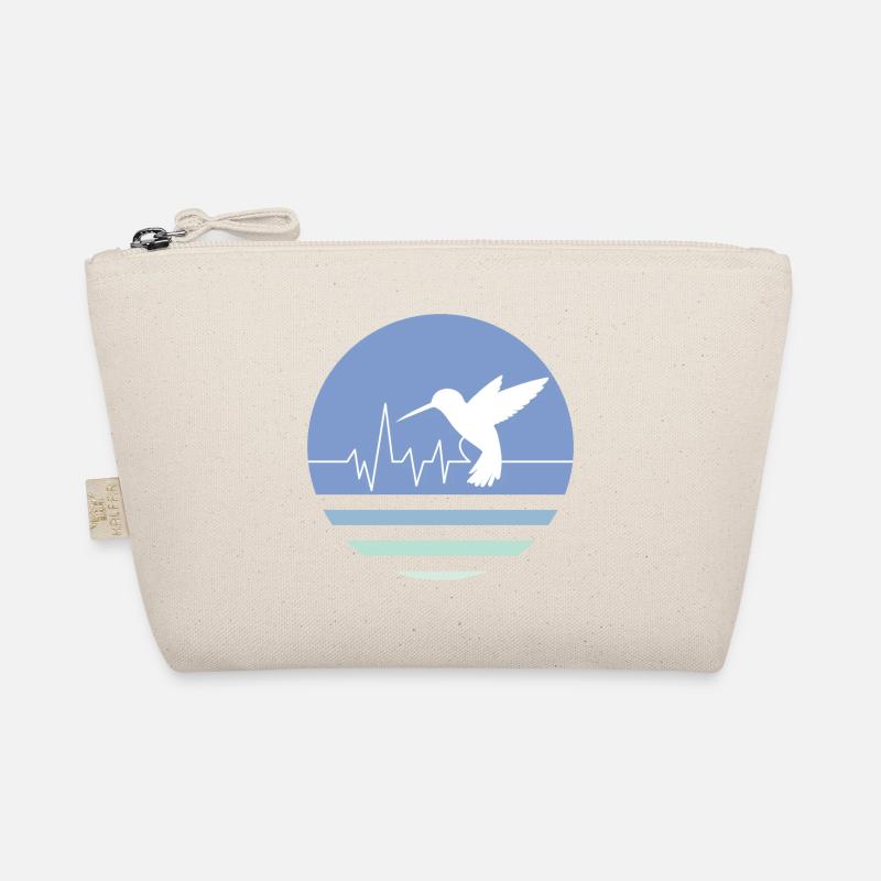 Pastellblauer Kolibri Bio-Täschchen