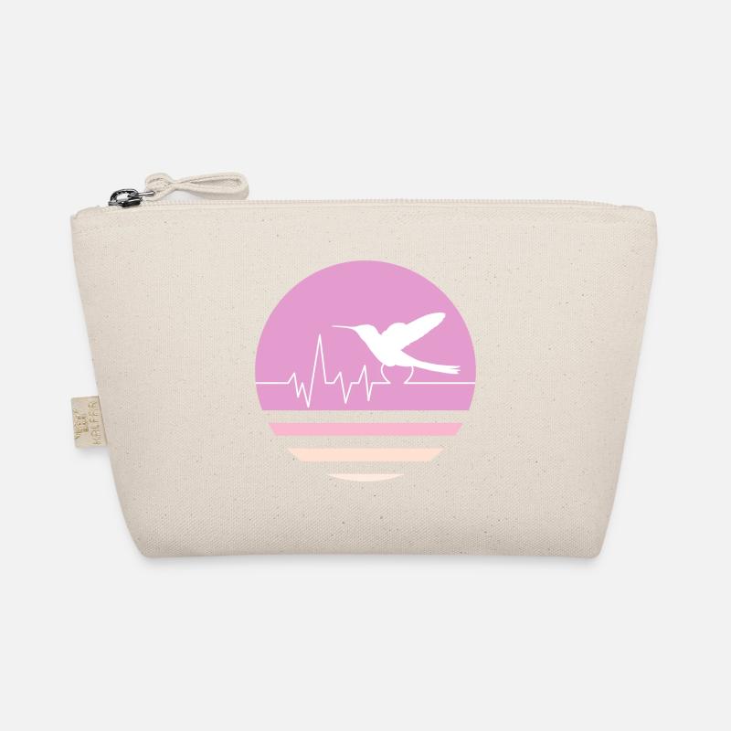 Pastel Pink Hummingbird Organic Pouch