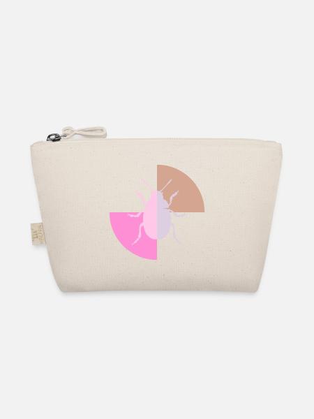 Duo Pastel Gray Pink - Organic Pouch - nature - Front