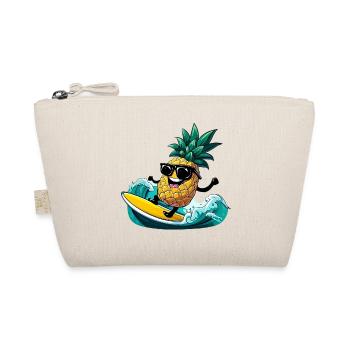 Pineapple Surf with Sunglasses at the Sea - Organic Pouch - nature - Front