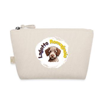 Lagotto Romagnolo mit Schriftzug - Bio-Täschchen - Natur - Vorne