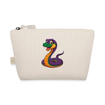 Snake Funny Kawaii Cartoon Character Clipart - Organic Pouch - nature - Front