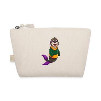 Seal Funny Kawaii Cartoon Character Clipart - Organic Pouch - nature - Front