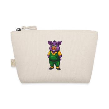 cochon drôle kawaii dessin animé personnage clipart - Trousse biologique - nature - Devant