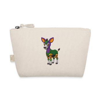 Okapi Funny Kawaii Cartoon Character Clipart - Organic Pouch - nature - Front