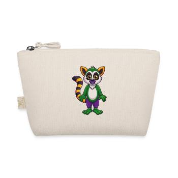 Lemur Funny Kawaii Cartoon Character Clipart - Organic Pouch - nature - Front