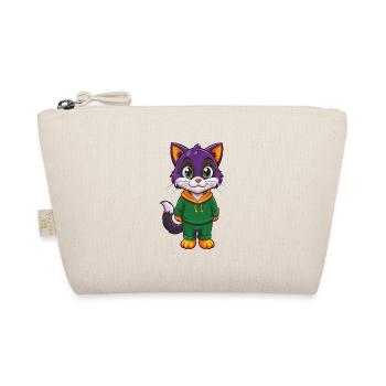 Kitten Funny Kawaii Cartoon Character Clipart - Organic Pouch - nature - Front
