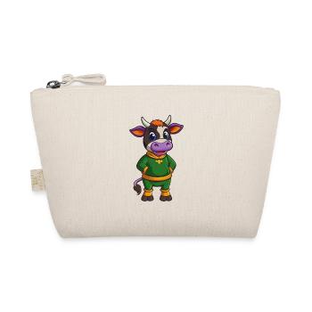 Cow Funny Kawaii Cartoon Character Clipart - Organic Pouch - nature - Front