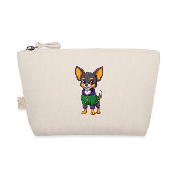 Chihuahua Dog Funny Kawaii Cartoon Character - Organic Pouch - nature - Front