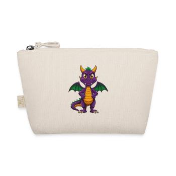 Dragon Funny Kawaii Cartoon Character Clipart - Organic Pouch - nature - Front