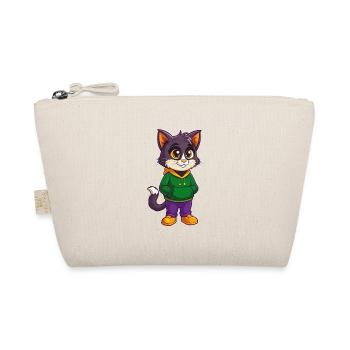 Cat Funny Kawaii Cartoon Character Clipart - Organic Pouch - nature - Front
