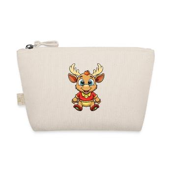 Moose Cute Cartoon Character Kawaii Clipart - Organic Pouch - nature - Front