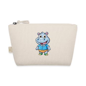 Hippo Cute Cartoon Character Kawaii Clipart - Organic Pouch - nature - Front