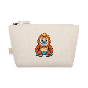 Gorilla Cute Cartoon Character Kawaii Clipart - Organic Pouch - nature - Front