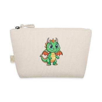 Dragon Cute Cartoon Character Kawaii Clipart - Organic Pouch - nature - Front