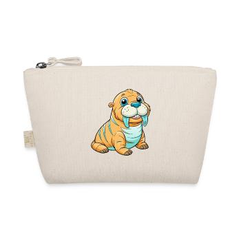 Walrus Cute Cartoon Character Kawaii Clipart - Organic Pouch - nature - Front