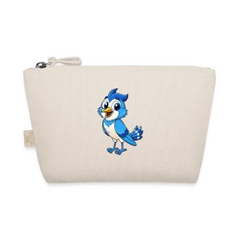Blue Jay Cute Cartoon Character Kawaii Clipart - Organic Pouch - nature - Front