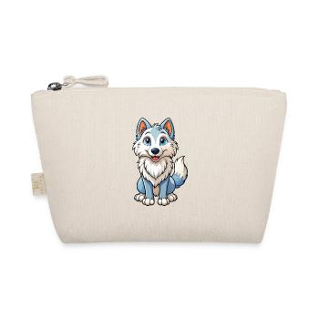 Arctic Wolf Cute Cartoon Character Kawaii Clipart - Organic Pouch - nature - Front