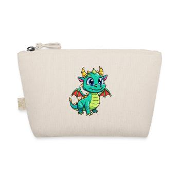 Dragon Cute Cartoon Character Kawaii Clipart - Organic Pouch - nature - Front