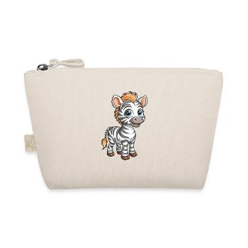 Zebra Cute Cartoon Character Kawaii Clipart - Organic Pouch - nature - Front