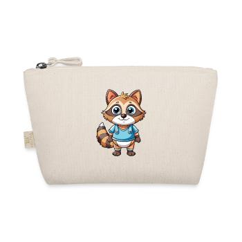 Raccoon Cute Cartoon Character Kawaii Clipart - Organic Pouch - nature - Front