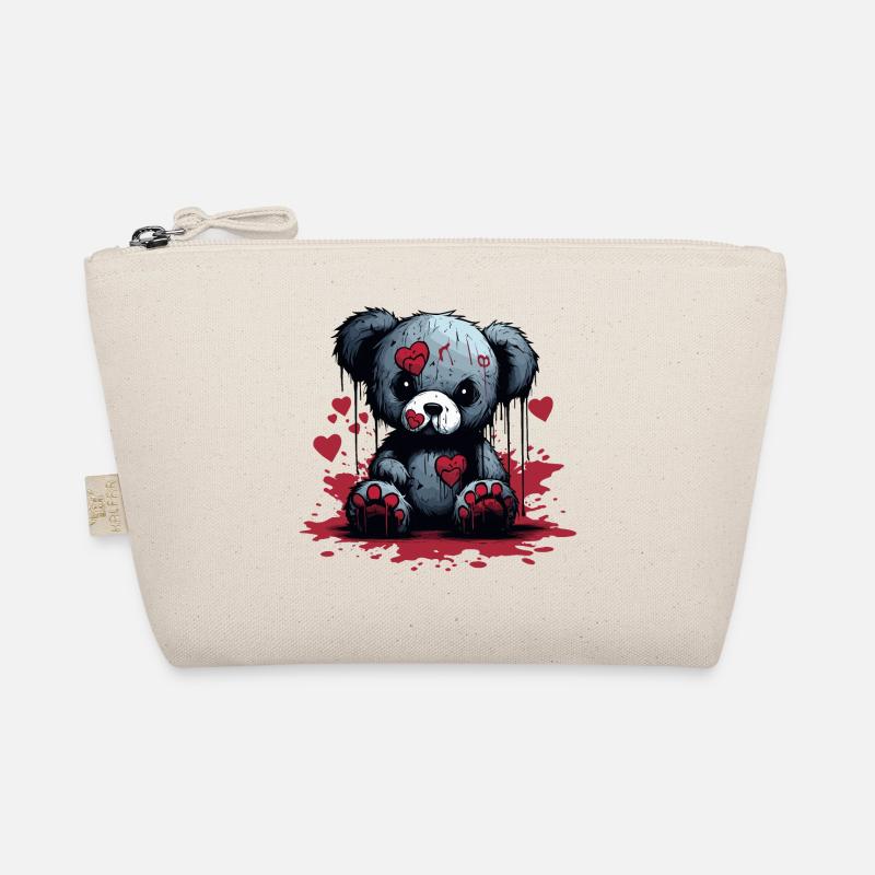Ours en peluche effrayant mignon Trousse biologique