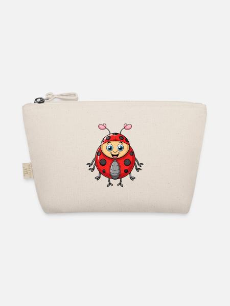 Ladybug Cute Cartoon Character Kawaii Clipart - Organic Pouch - nature - Front