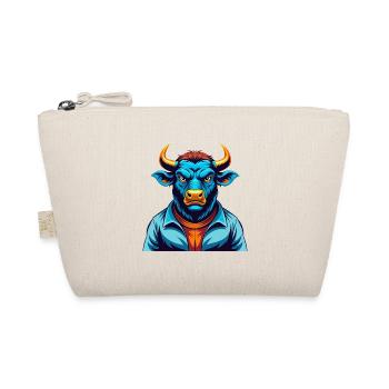 Bull Colorful Kawaii Cartoon Character Clipart - Organic Pouch - nature - Front
